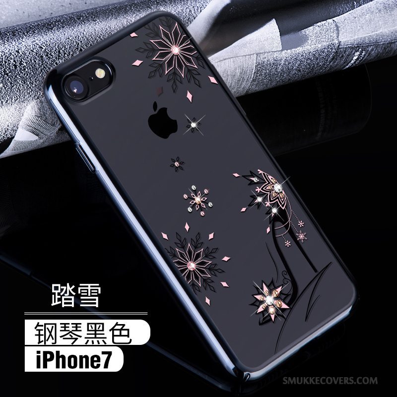 Etui iPhone 7 Strass Telefongennemsigtig, Cover iPhone 7 Luksus Hård Ny