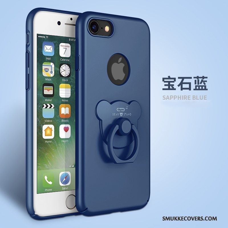 Etui iPhone 7 Support Nubuck Ring, Cover iPhone 7 Beskyttelse Lyserød Telefon