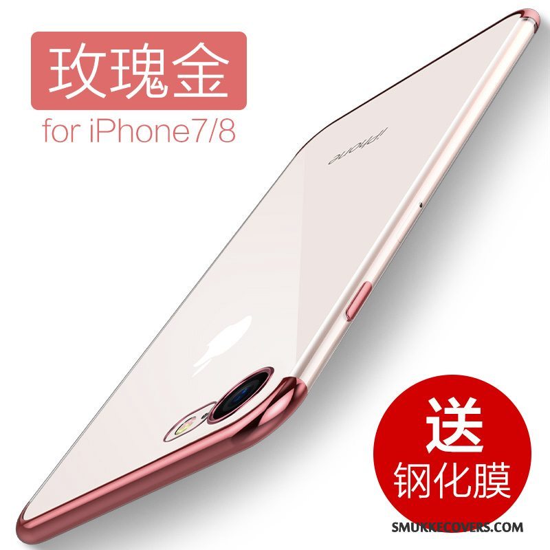 Etui iPhone 7 Tasker Af Personlighed Rød, Cover iPhone 7 Silikone Gennemsigtig Anti-fald
