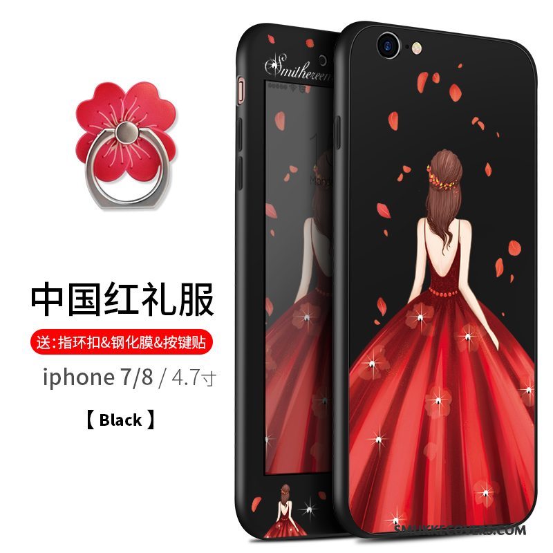 Etui iPhone 7 Tasker Anti-fald Hængende Ornamenter, Cover iPhone 7 Kreativ Rød Telefon
