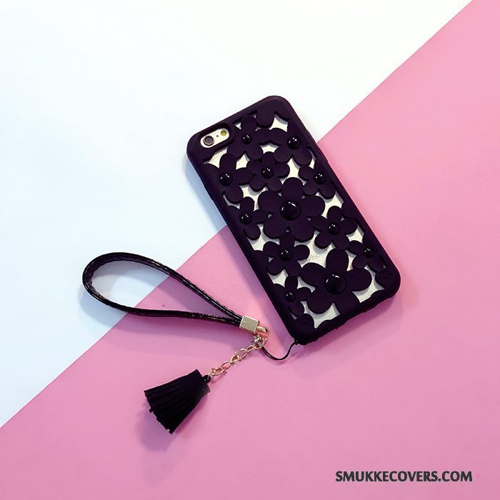 Etui iPhone 7 Tasker Blomster Rød, Cover iPhone 7 Silikone Simple Blonder