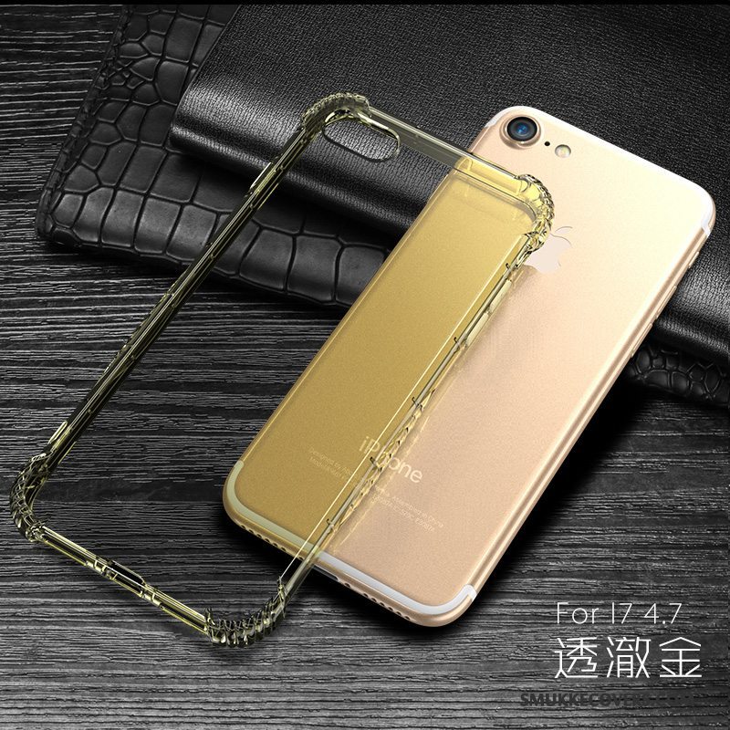 Etui iPhone 7 Tasker Gasbag Guld, Cover iPhone 7 Silikone Telefonanti-fald