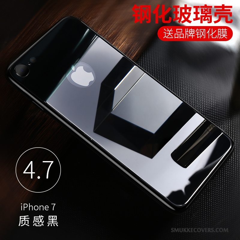 Etui iPhone 7 Tasker Hærdet Glas Telefon, Cover iPhone 7 Anti-fald Rød