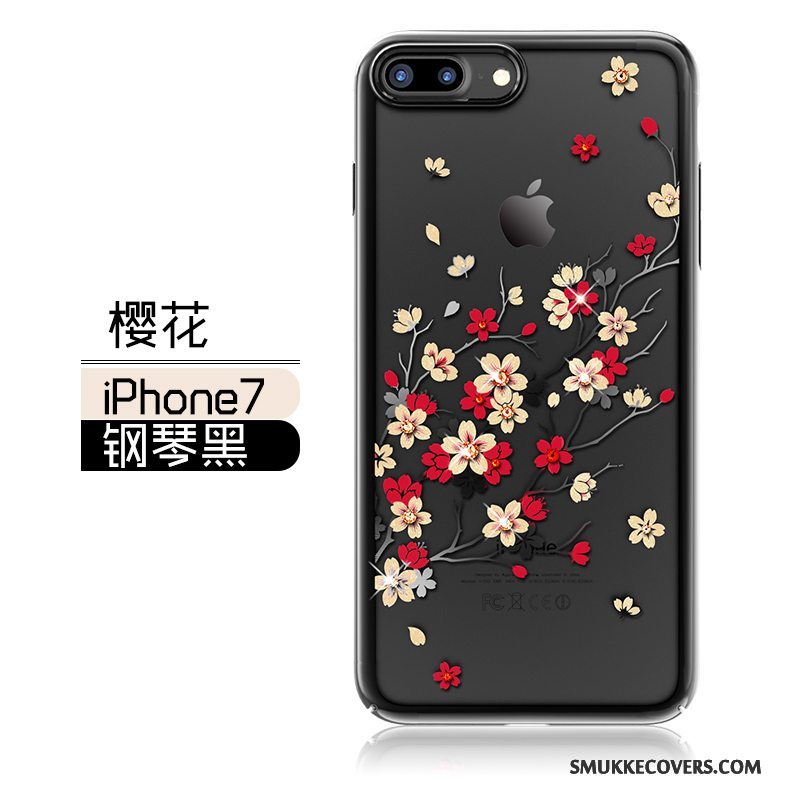 Etui iPhone 7 Tasker Rød Telefon, Cover iPhone 7 Strass Anti-fald Elegante