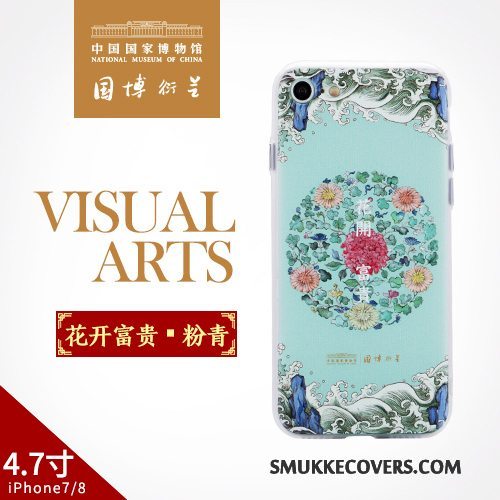 Etui iPhone 8 Beskyttelse Kunst Rød, Cover iPhone 8 Kinesisk Stil Telefon