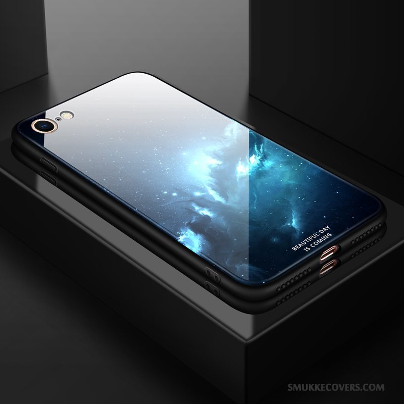 Etui iPhone 8 Blød Anti-fald Glas, Cover iPhone 8 Lilla Stjerneklar