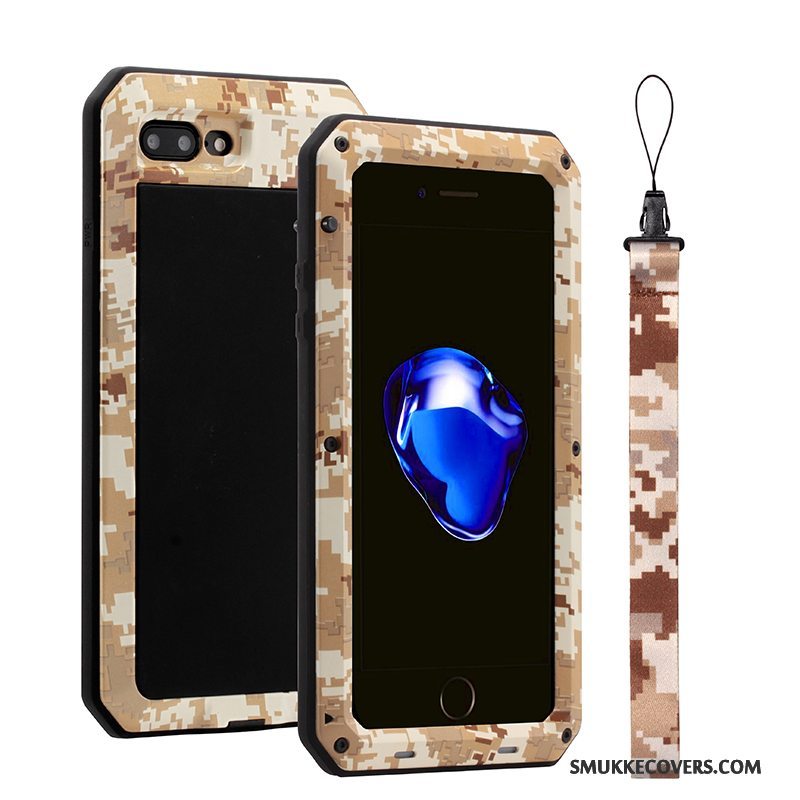 Etui iPhone 8 Kreativ Camouflage Telefon, Cover iPhone 8 Metal Tre Forsvar Gul