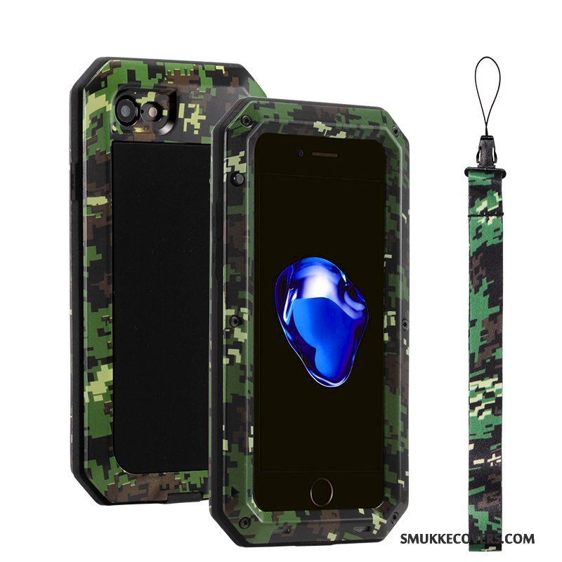 Etui iPhone 8 Kreativ Camouflage Telefon, Cover iPhone 8 Metal Tre Forsvar Gul