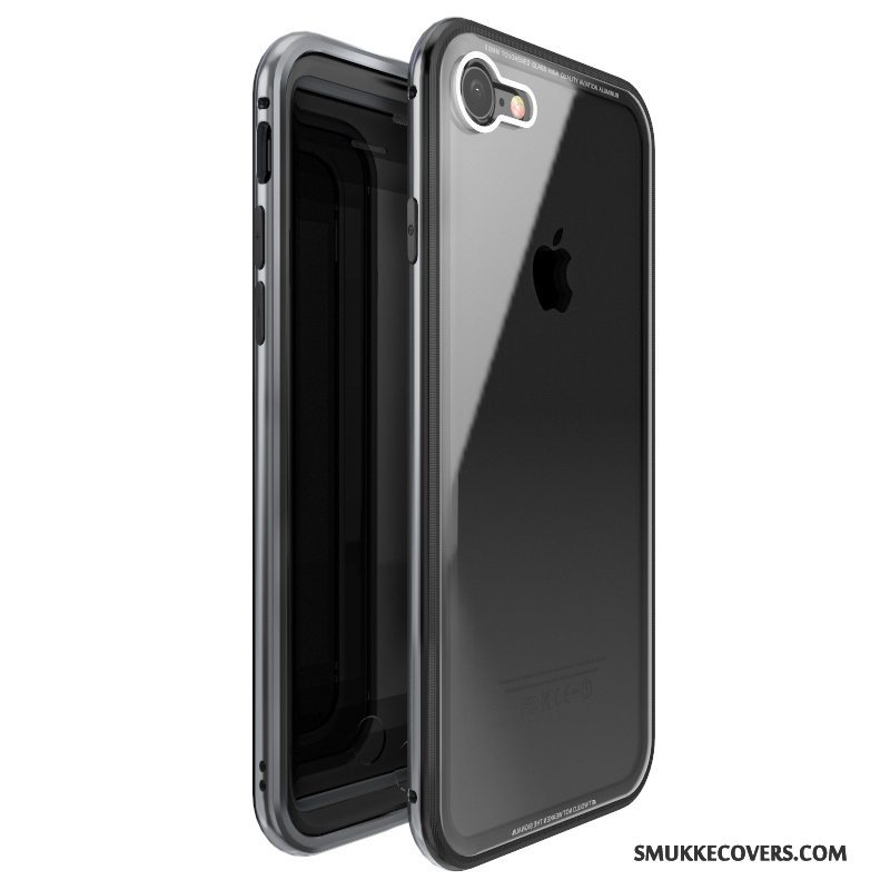 Etui iPhone 8 Kreativ Rød Grå, Cover iPhone 8 Tasker Anti-fald Telefon