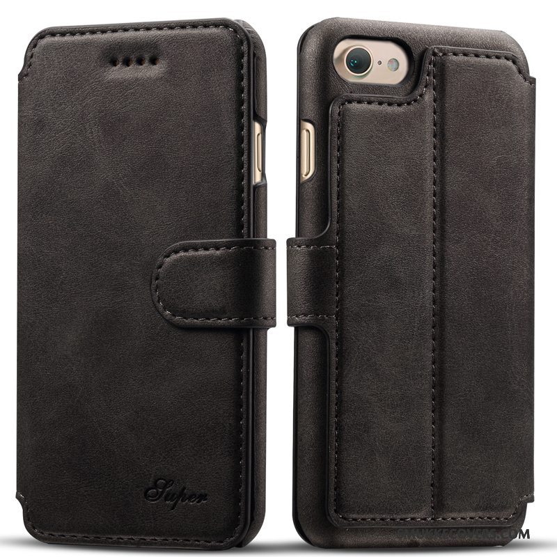 Etui iPhone 8 Læder Ny Business, Cover iPhone 8 Folio Telefonanti-fald