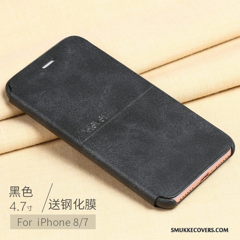 Etui iPhone 8 Læder Ny Telefon, Cover iPhone 8 Folio Trend Tynd