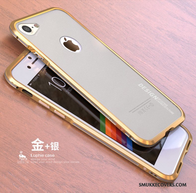 Etui iPhone 8 Metal Telefonguld, Cover iPhone 8 Tasker Ramme Anti-fald