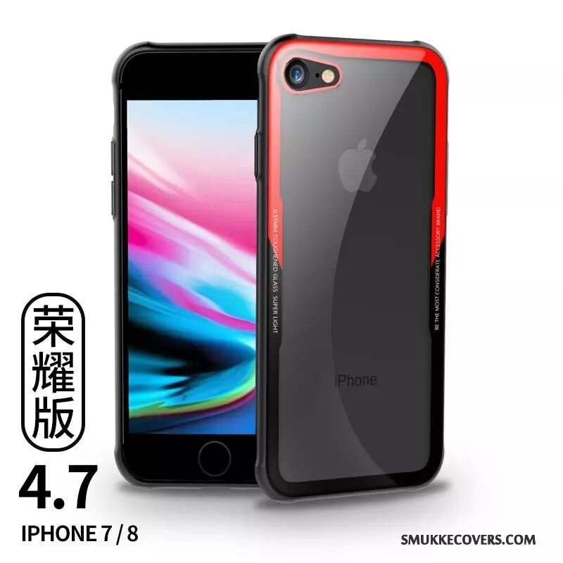 Etui iPhone 8 Metal Trend Telefon, Cover iPhone 8 Luksus Sort Anti-fald