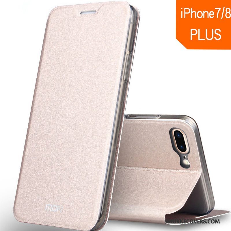 Etui iPhone 8 Plus Beskyttelse Telefonanti-fald, Cover iPhone 8 Plus Blød Guld