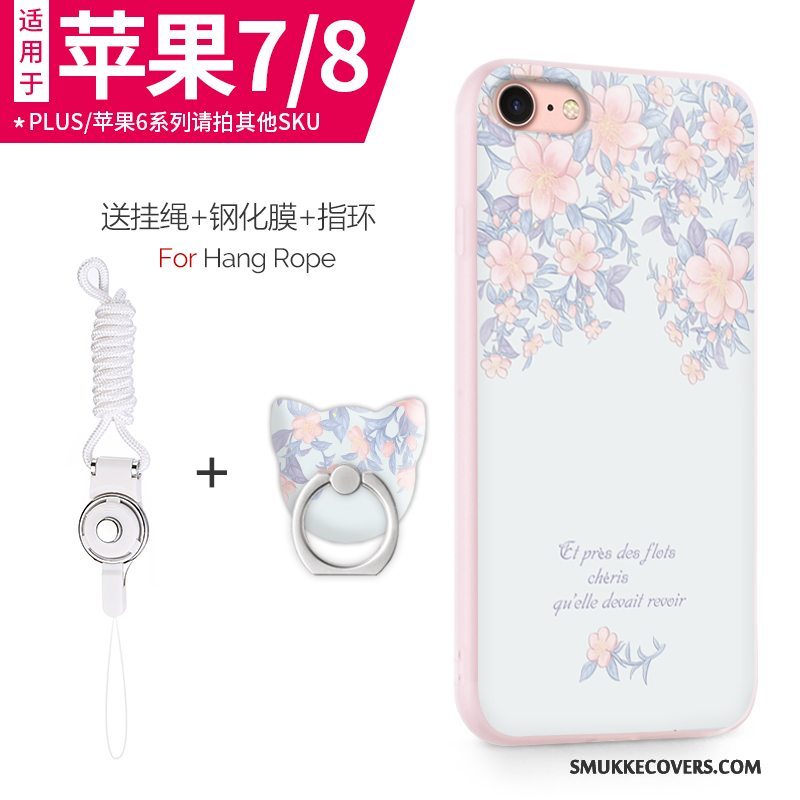 Etui iPhone 8 Plus Blød Anti-fald Trend, Cover iPhone 8 Plus Silikone Lyserød Wealth