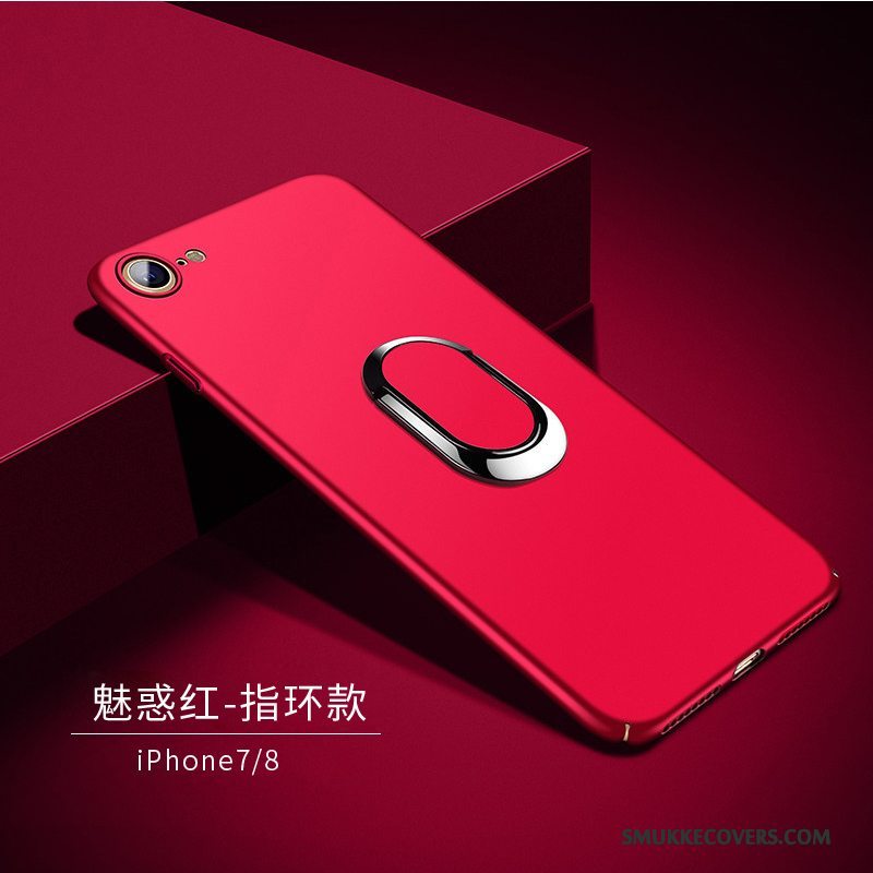 Etui iPhone 8 Plus Blød Rød Telefon, Cover iPhone 8 Plus Silikone Nubuck Trend