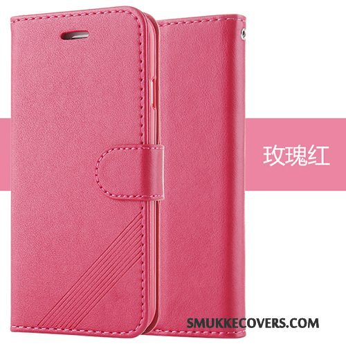 Etui iPhone 8 Plus Folio Telefonrød, Cover iPhone 8 Plus Blød Anti-fald