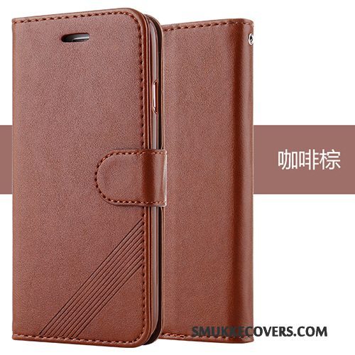 Etui iPhone 8 Plus Folio Telefonrød, Cover iPhone 8 Plus Blød Anti-fald