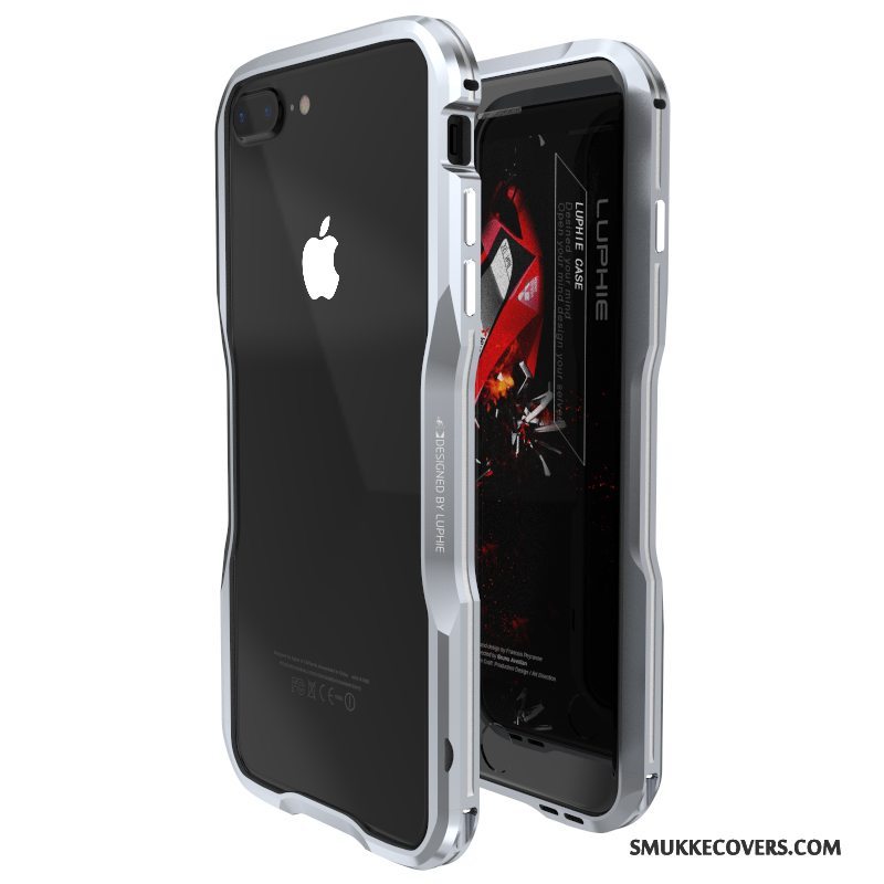 Etui iPhone 8 Plus Kreativ Trend Anti-fald, Cover iPhone 8 Plus Metal Lyserød Telefon