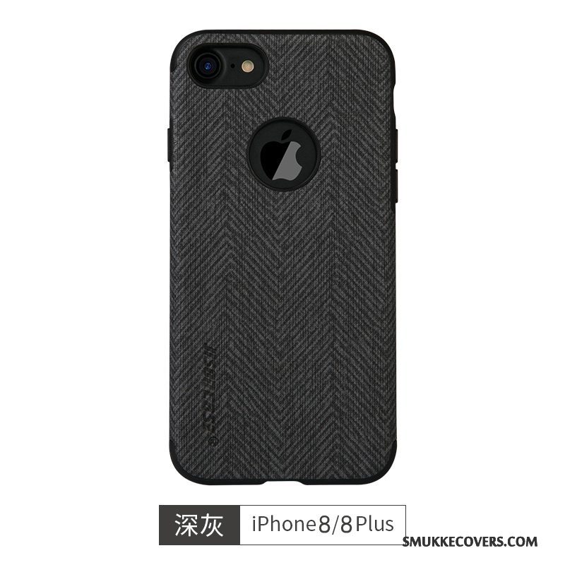 Etui iPhone 8 Plus Silikone Blå Gul, Cover iPhone 8 Plus Beskyttelse Telefonsimple