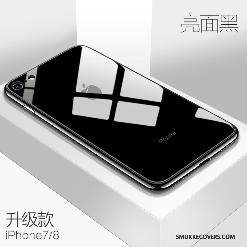 Etui iPhone 8 Plus Silikone Ny Hvid, Cover iPhone 8 Plus Bagdæksel Glas
