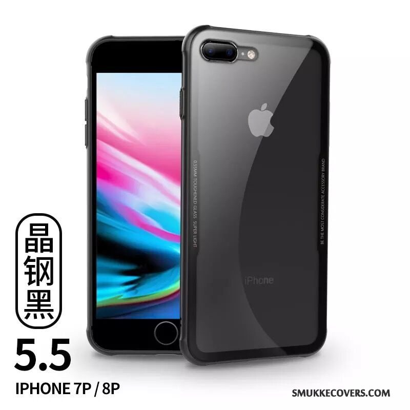 Etui iPhone 8 Plus Silikone Skærmbeskyttelse Gennemsigtig, Cover iPhone 8 Plus Ny Telefon