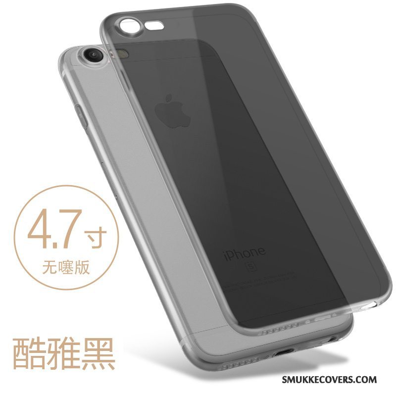 Etui iPhone 8 Plus Silikone Tynd Gennemsigtig, Cover iPhone 8 Plus Tasker Guld Telefon