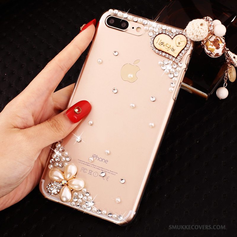Etui iPhone 8 Plus Strass Ny Blå, Cover iPhone 8 Plus Strass Gennemsigtig Telefon