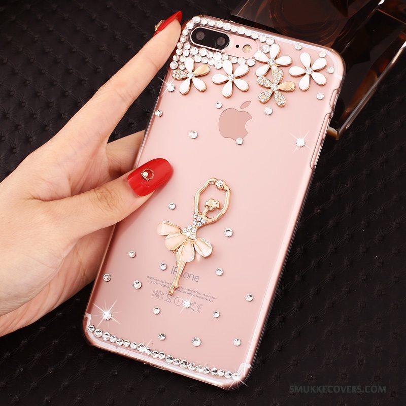 Etui iPhone 8 Plus Strass Ny Blå, Cover iPhone 8 Plus Strass Gennemsigtig Telefon