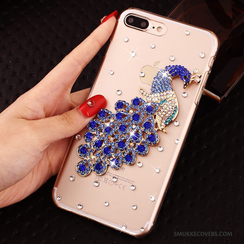 Etui iPhone 8 Plus Strass Ny Blå, Cover iPhone 8 Plus Strass Gennemsigtig Telefon