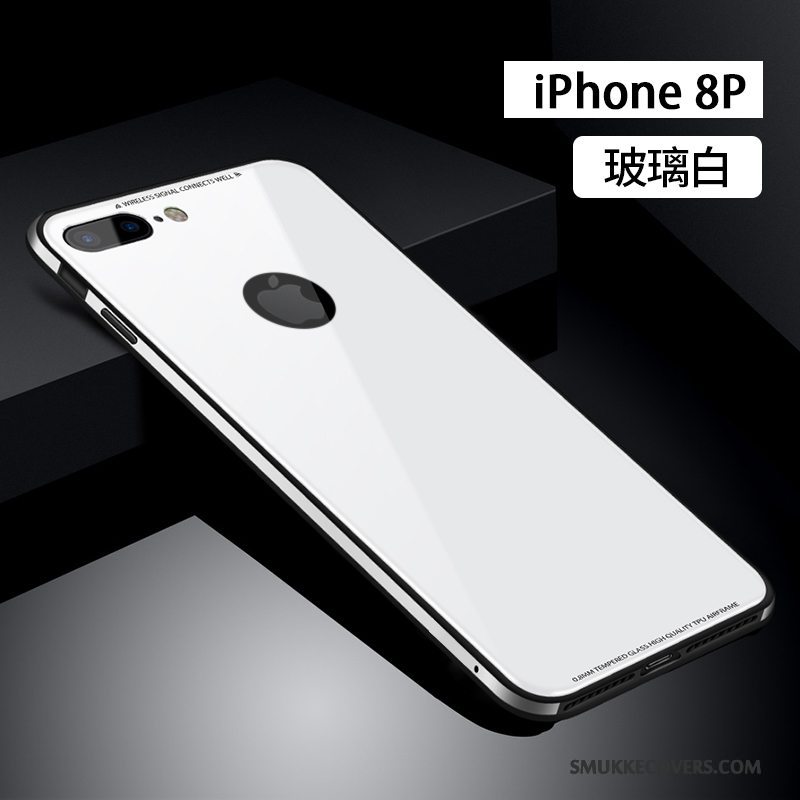 Etui iPhone 8 Plus Tasker Glas Trend, Cover iPhone 8 Plus Metal Anti-fald Telefon
