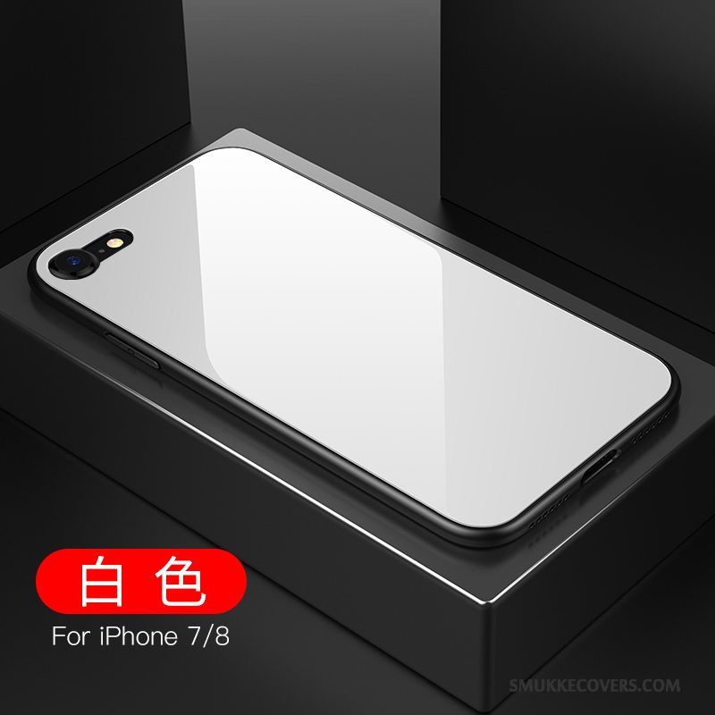Etui iPhone 8 Plus Tasker Guld Mønster, Cover iPhone 8 Plus Glas Spejl