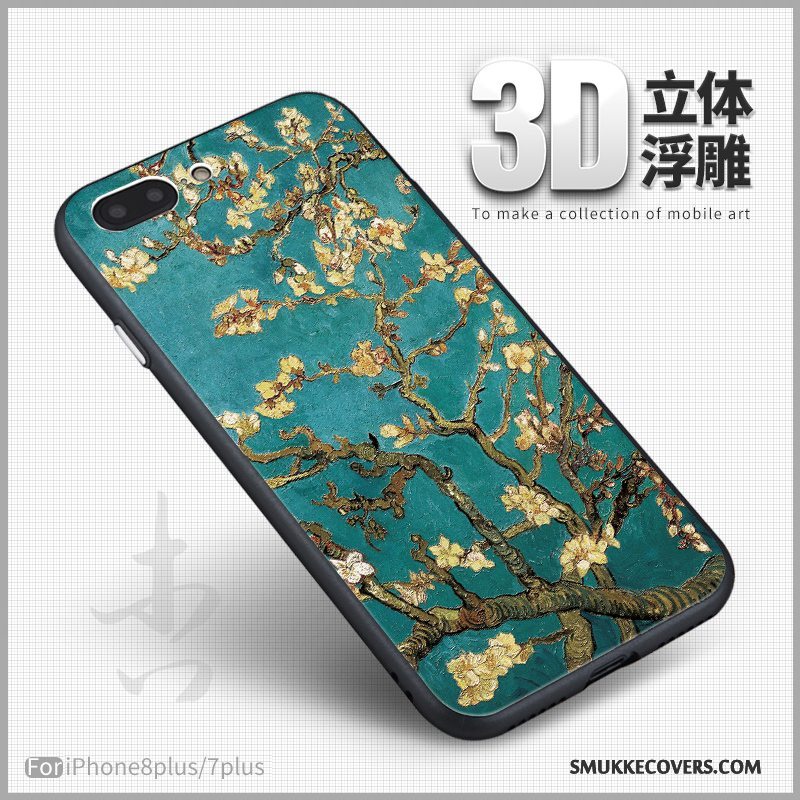 Etui iPhone 8 Plus Tasker Telefonkunst, Cover iPhone 8 Plus Blød 3d