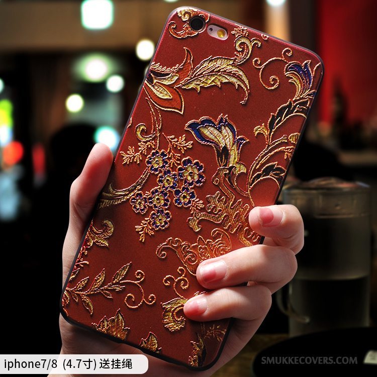 Etui iPhone 8 Silikone Telefonaf Personlighed, Cover iPhone 8 Tasker Kinesisk Stil Anti-fald