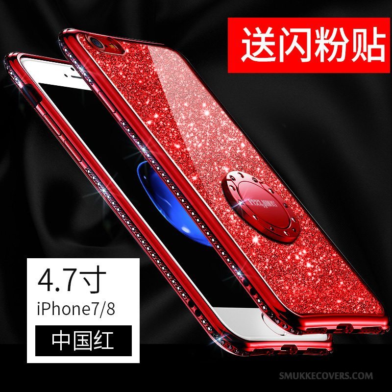 Etui iPhone 8 Strass Rød Net Red, Cover iPhone 8 Trendy Lyserød