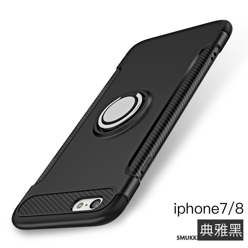 Etui iPhone 8 Support Ring Hver Dag, Cover iPhone 8 Beskyttelse Rød Telefon