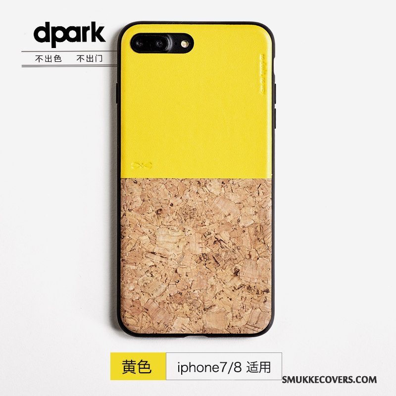Etui iPhone 8 Tasker Telefonhård, Cover iPhone 8 Læder Træ Grøn