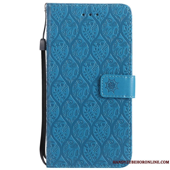 Etui iPhone Se 2020 Folio Cyan Telefon, Cover iPhone Se 2020 Blød Anti-fald