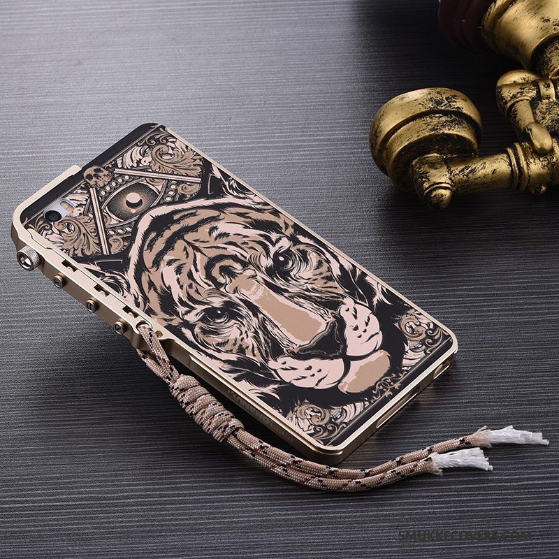 Etui iPhone Se Kreativ Ramme Trendy, Cover iPhone Se Metal Hård Af Personlighed