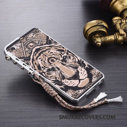 Etui iPhone Se Kreativ Ramme Trendy, Cover iPhone Se Metal Hård Af Personlighed