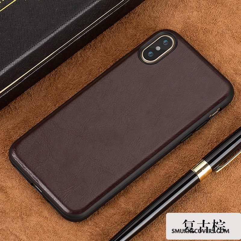 Etui iPhone X Beskyttelse Anti-fald Tynd, Cover iPhone X Tasker Ramme Sort