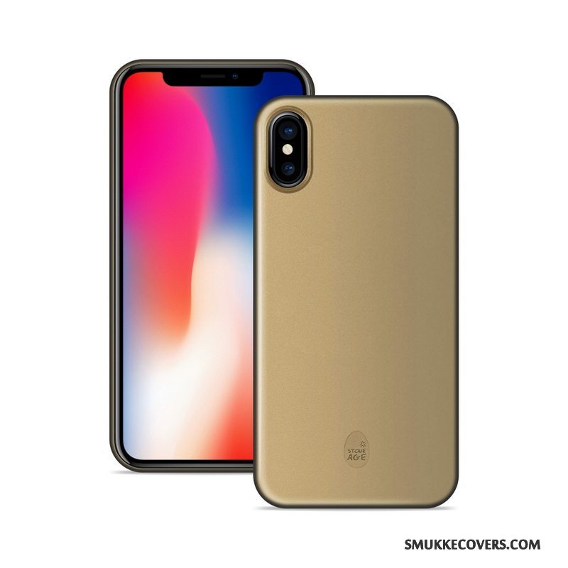 Etui iPhone X Beskyttelse Nubuck Blå, Cover iPhone X Tynd Telefon