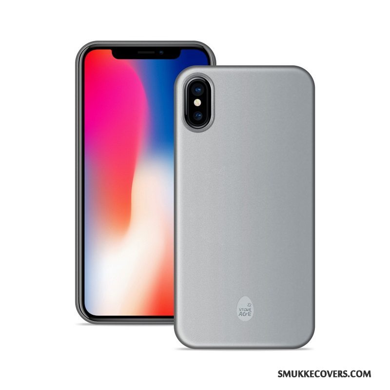 Etui iPhone X Beskyttelse Nubuck Blå, Cover iPhone X Tynd Telefon