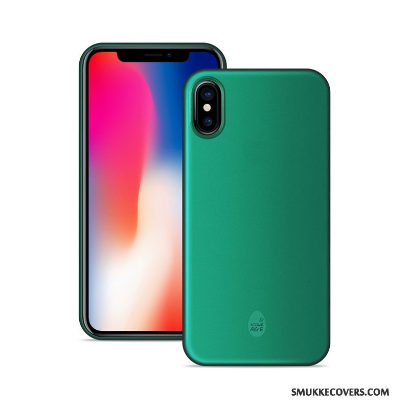 Etui iPhone X Beskyttelse Nubuck Blå, Cover iPhone X Tynd Telefon