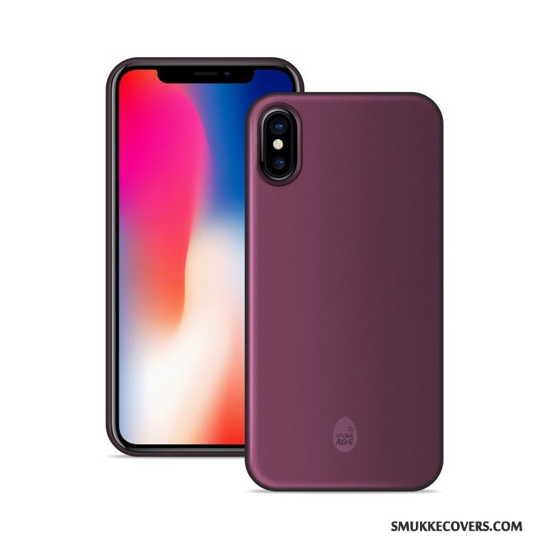 Etui iPhone X Beskyttelse Nubuck Blå, Cover iPhone X Tynd Telefon