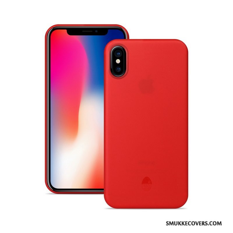 Etui iPhone X Beskyttelse Nubuck Blå, Cover iPhone X Tynd Telefon