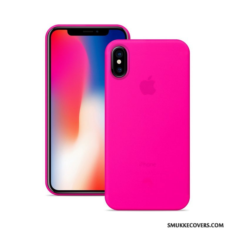 Etui iPhone X Beskyttelse Nubuck Blå, Cover iPhone X Tynd Telefon