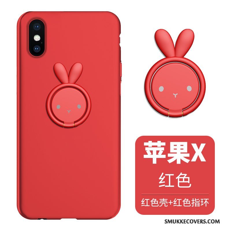 Etui iPhone X Blød Anti-fald Rød, Cover iPhone X Support Telefonny