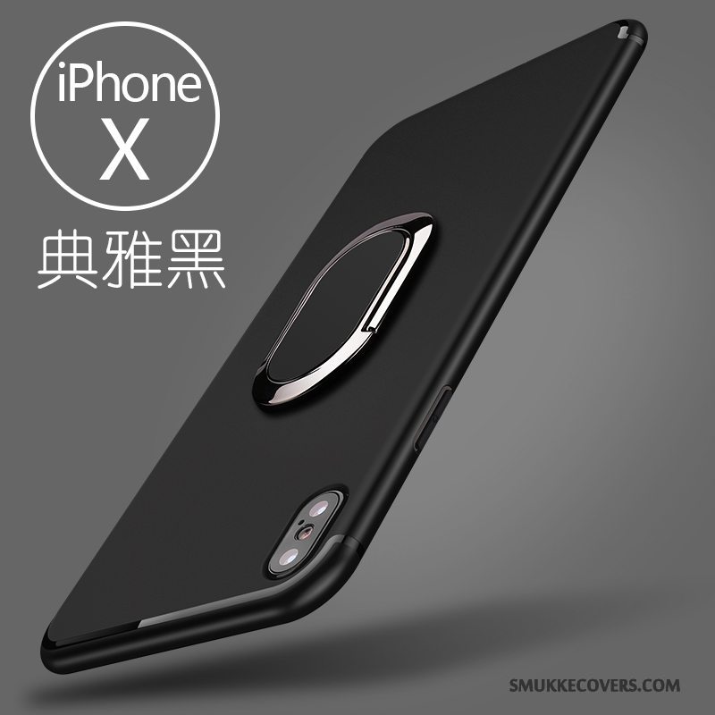 Etui iPhone X Blød Anti-fald Rød, Cover iPhone X Support Telefonny