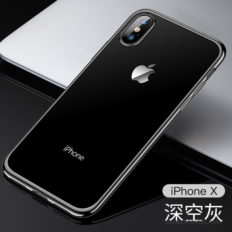 Etui iPhone X Blød Gennemsigtig Anti-fald, Cover iPhone X Silikone Telefonny